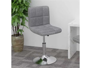 Tabouret de bar, chaise de bar pivotant gris clair tissu