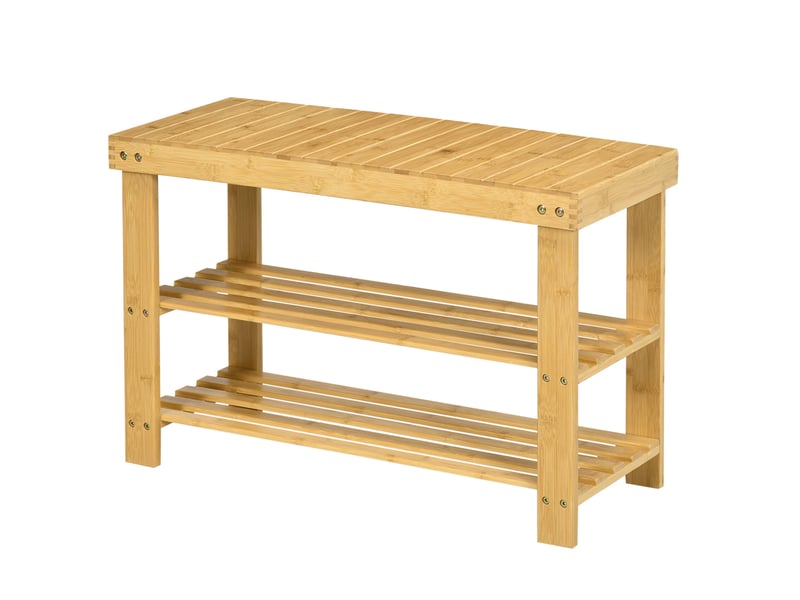  Banc à chaussures 70x28x45 cm 3 niveaux naturel  - Conforama A