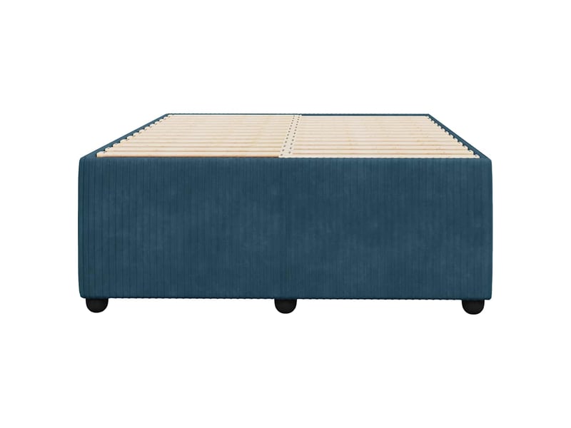  Lit double- lit adulte -  cadre de lit sans matelas bleu 120x190 cm velours  - Conforama C