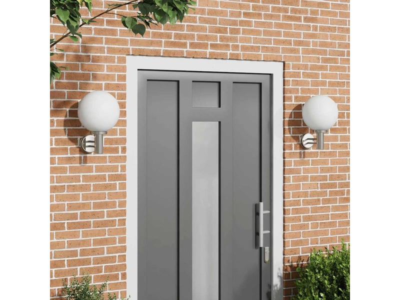  2 pièces applique murale extérieure argenté 28x25x38 cm shl31281  - Conforama B
