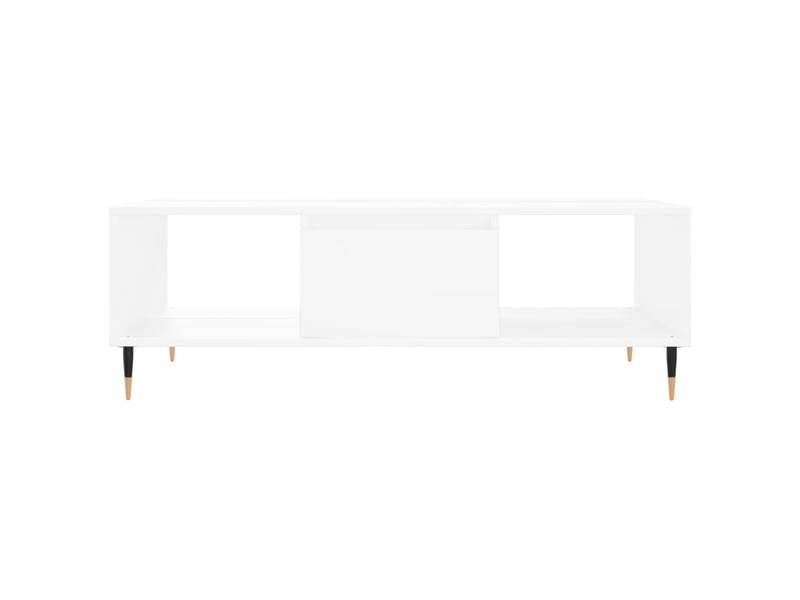  Table basse rectangulaire | table de salon blanc 104x60x35 cm bois d'ingénierie shl3694  - Conforama E