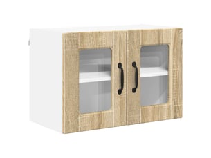 Meuble mural de cuisine, cabinet en verre mural chêne sonoma 60x31x40cm shl7555
