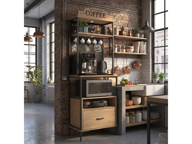 Meuble de rangement gain de place multifonction avec tiroir spazio - Conforama B