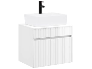 Ensemble de mobilier de salle de bain blanc brillant cf64588