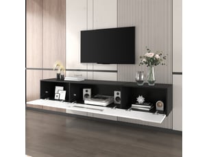 Meuble tv coloris bicolore 35 cm <strong>FLORAGRACE</strong>  <strong></strong>