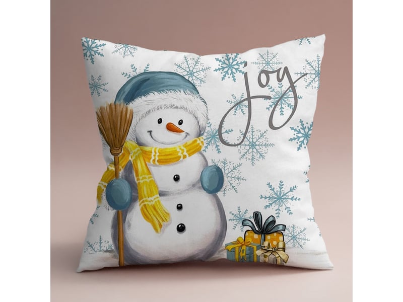  Lot de 4 housses de coussin de noël, housses de coussin de noël 45 x 45 cm, housses de coussin décoratives, housses de coussin de canapé, bleu  - Conforama D