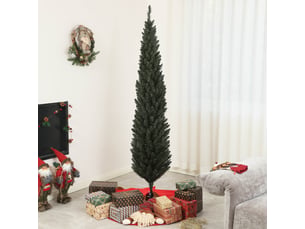 Sapin de noël artificiel, arbre de noël, base en acier, 390 branches épines, décoration de noël, ø 55 x 195h cm, vert