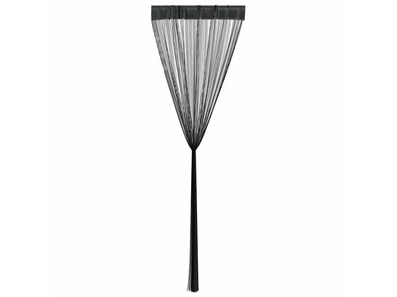  Lot de 2 rideaux en fils, rideau de porte 140 x 250 cm noir cf43848  - Conforama D