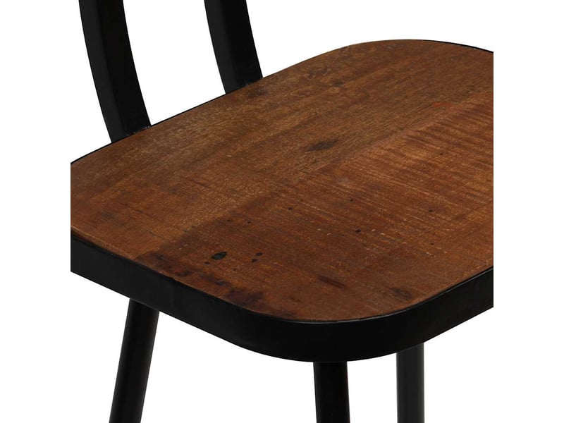  Lot de 4 tabouret de bar, chaise de bar bois massif de récupération shl8244  - Conforama E