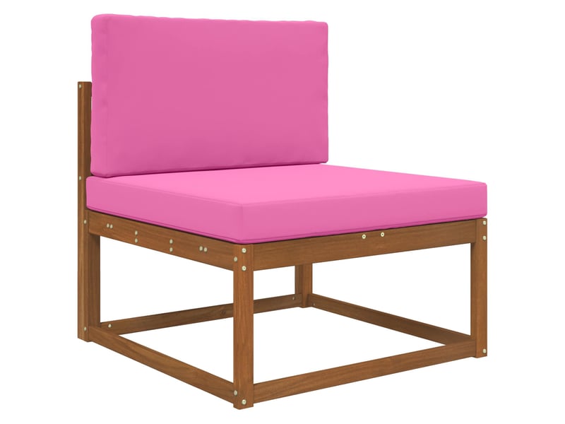 Coussin de canapé d'extérieur, coussin de chaise polyester rose 80 x 80 cm cf54144 - Conforama C