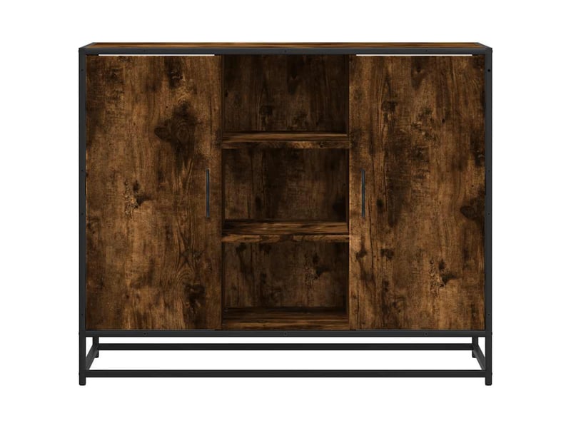  Buffet - bahut - meuble de rangement chêne fumé 92x35x76 cm bois d'ingénierie  - Conforama D