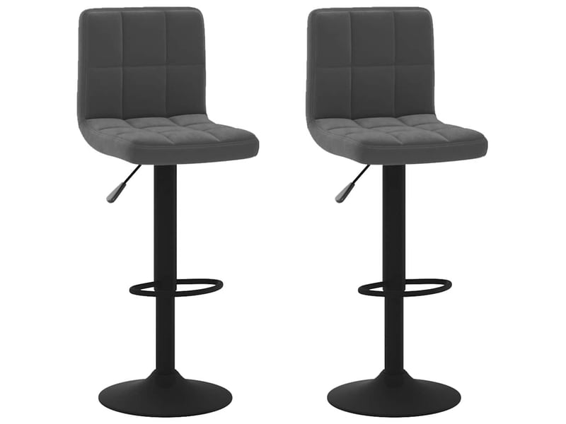  Lot de 2 tabouret de bar, chaise de bar noir velours shl99809  - Conforama A
