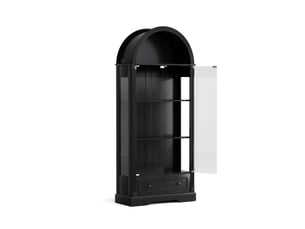 Vitrine coloris noir 3 étagère(s) MODENUIT - 80 cmx180 cm
