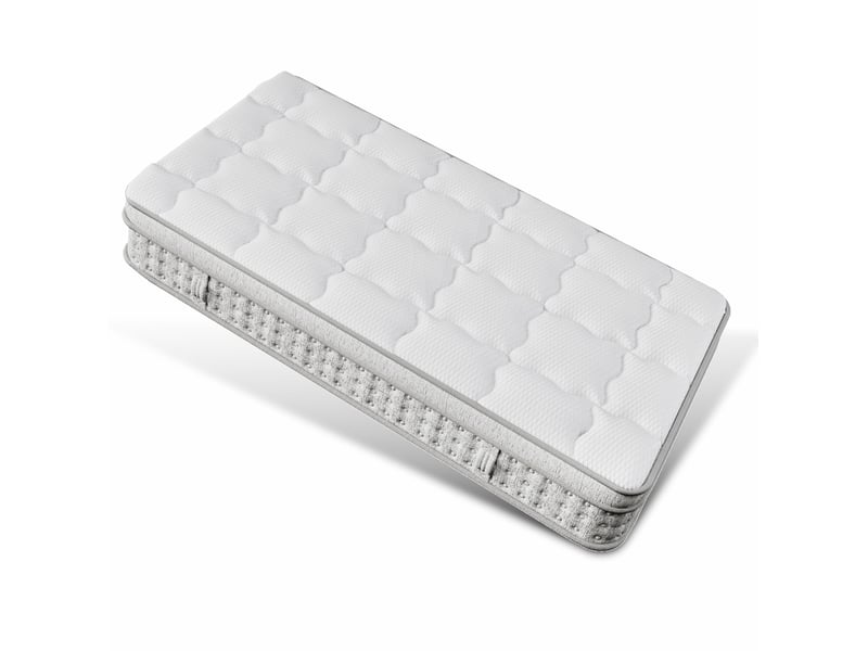  Matelas hybride modenvie 90 x 200 cm 25 cm h3 7 zones ressorts ensachés et mousse froide blanc  - Conforama A