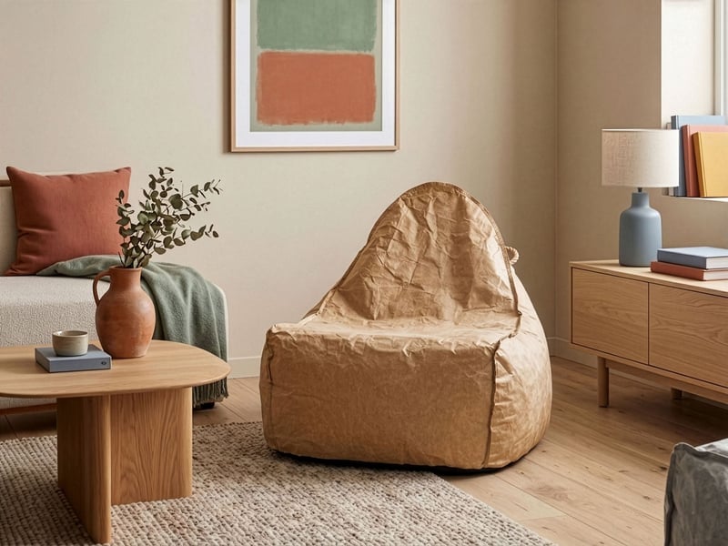  Housse de pouf drop 63 cm 75 cm marron  - Conforama B