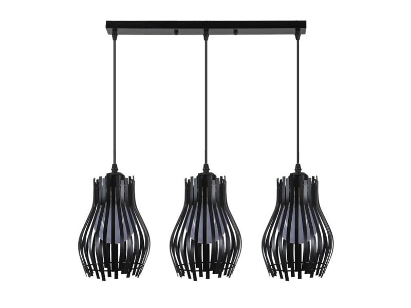  Fabrilamp ragusa, réglette, moderne, 3 x e27, noir, 35-100 x 64 x 16 cm 224493009 - Conforama A