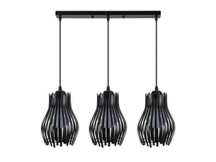 Fabrilamp ragusa, réglette, moderne, 3 x e27, noir, 35-100 x 64 x 16 cm