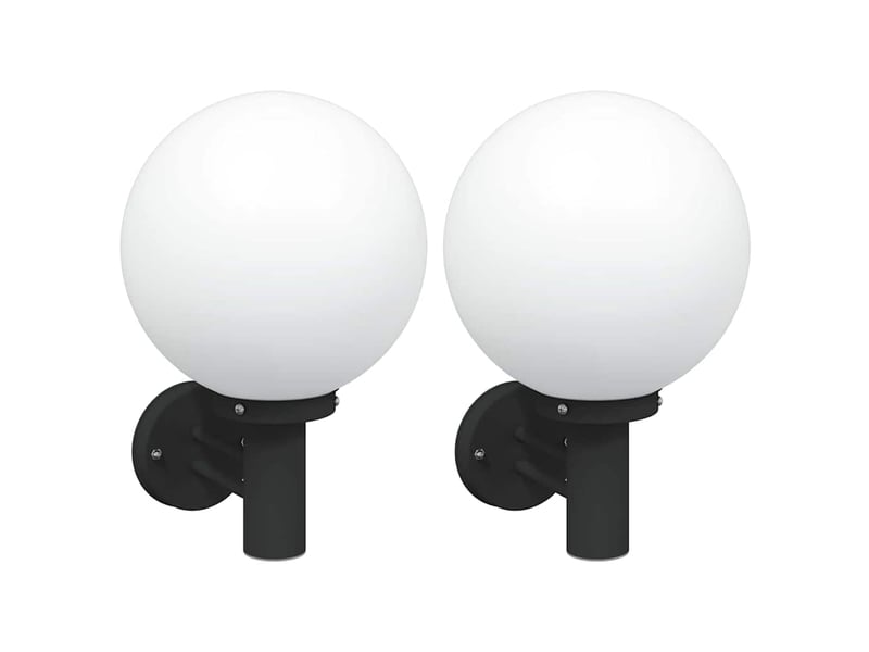 2 pièces applique murale extérieure noir 28x25x38 cm shl31553 - Conforama A