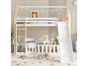 Lit mezzanine 90x200 cm SOGEU   coloris gris