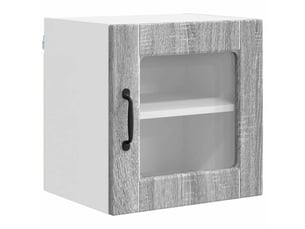 Meuble mural de cuisine, cabinet en verre mural gris sonoma 40x31x40cm