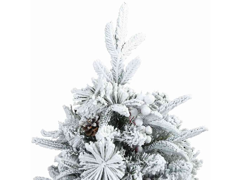 Sapin de noël - arbre de noël artificiel à branches pliantes, duveteux de neige - Conforama D