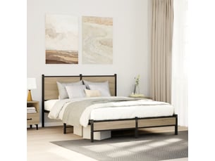 Lit 2 places 140x190 cm coloris marron