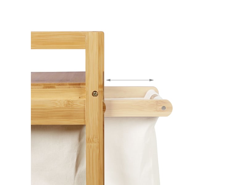  Panier à linge en bambou naturel 30 l avec sac amovible design décoratif salle de bain chambre 13_0007556  - Conforama E