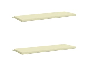 Lot de 2 coussins de banc, coussins d'assise soest 100 % polyester crème cf57221