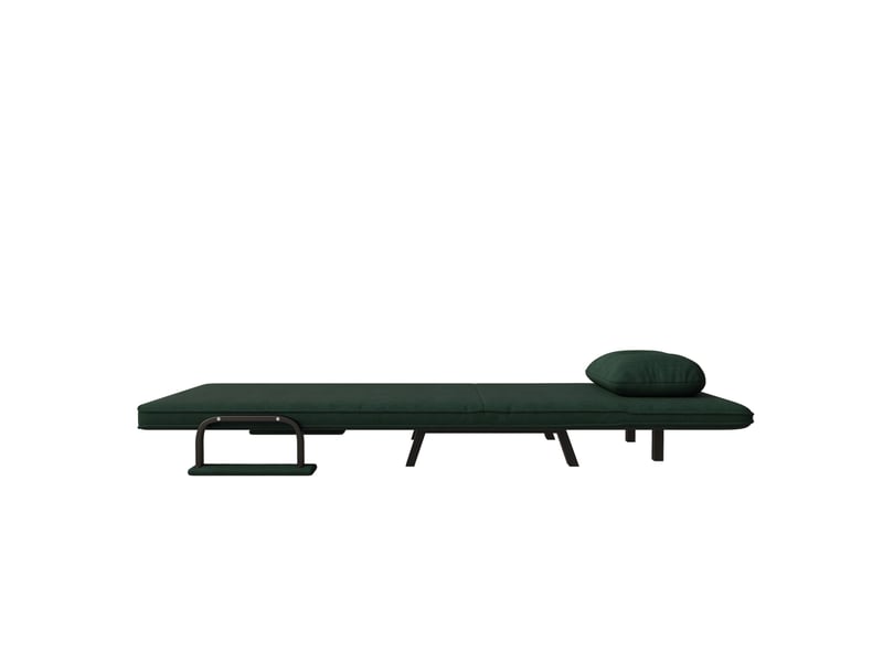  Fauteuil relax inclinable 5 positions en chenille vert foncé  - Conforama R