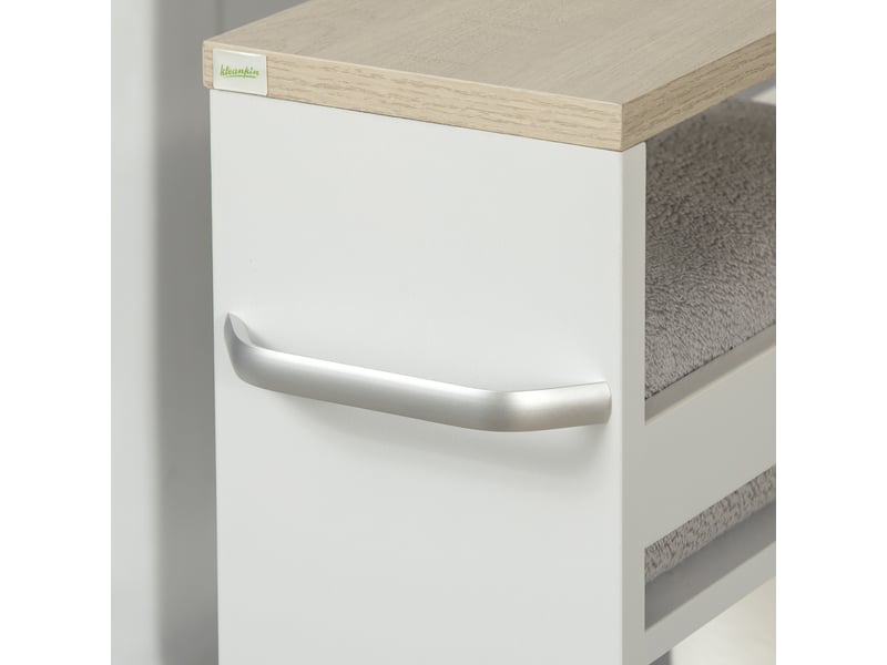 Lot de 2 chariots de rangement chariot de stockage étagère sur roulettes pour cuisine étroite salle de buanderie bain - Conforama W