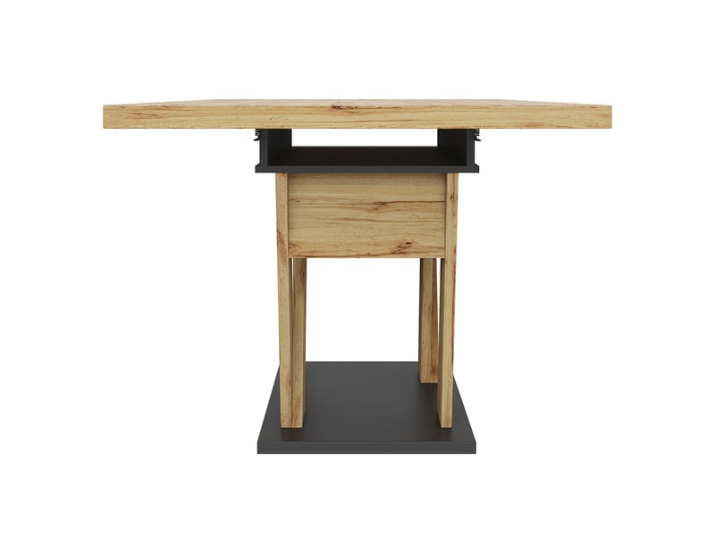 Table de salle à manger télescopique (119-158,5 cm), en bois, avec jambes en forme de w  - Conforama E
