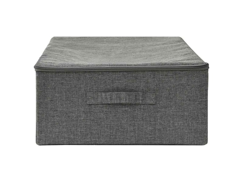  Boîte de rangement tissu 70x40x18 cm anthracite  - Conforama D