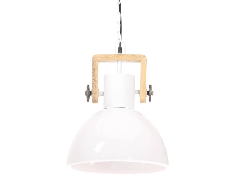  Lampe suspendue, suspension luminaire industrielle 25 w blanc rond 30 cm e27  - Conforama C