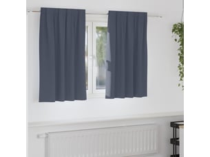 Lot de 2 rideaux occultants, rideaux black-out avec anneaux anthracite 140 x 140 cm cf44546