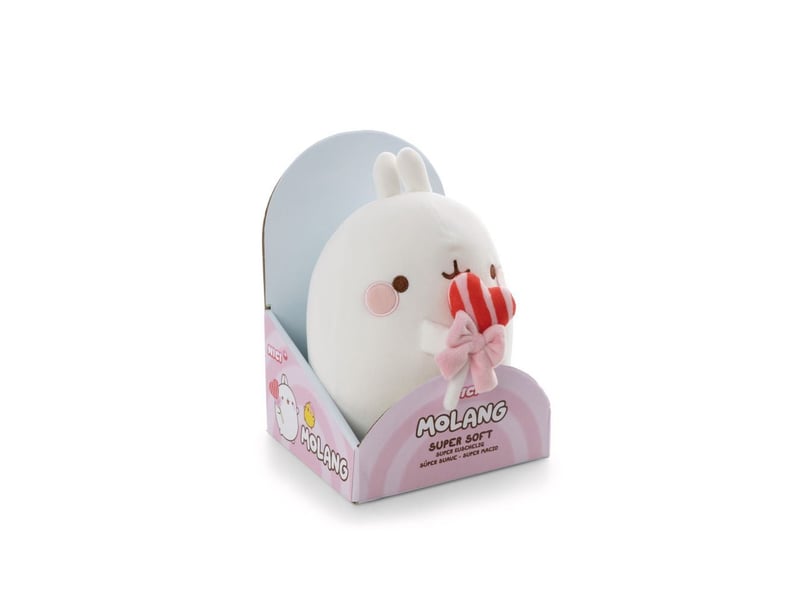  Peluche lapin molang 24 cm rose et blanc avec tétine 1-23423701 - Conforama A
