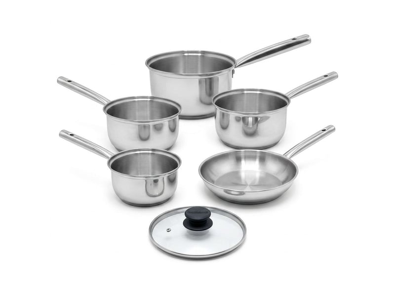  Lot de 4 casseroles 16182022 cm en inox et 1 poêle à frire 20 cm fackelmann rhona 9132750B88 - Conforama A