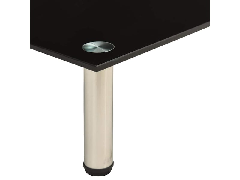  Meuble tv - tv stand black 60x35x17 cm tempered glass  - Conforama D