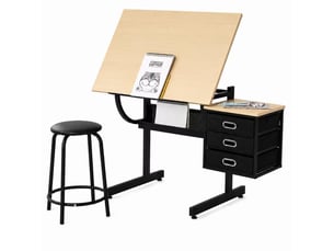 Bureau DESVIAE  116 cm coloris bois clair