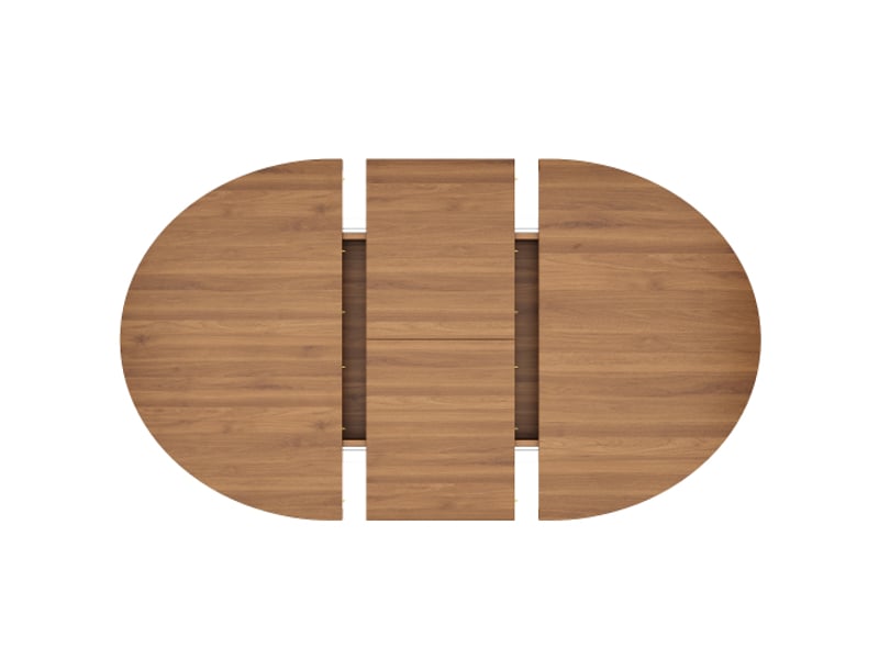  Table à manger extensible 110–149,8 cm, rangements, tiroirs coulissants et plateau amovible – noyernoir  - Conforama E