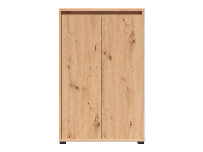  Armoire à chaussures 2 portes avec étagères coloris chêne artisan - longueur 70 x profondeur 34 x hauteur 108,3 cm  - Conforama D
