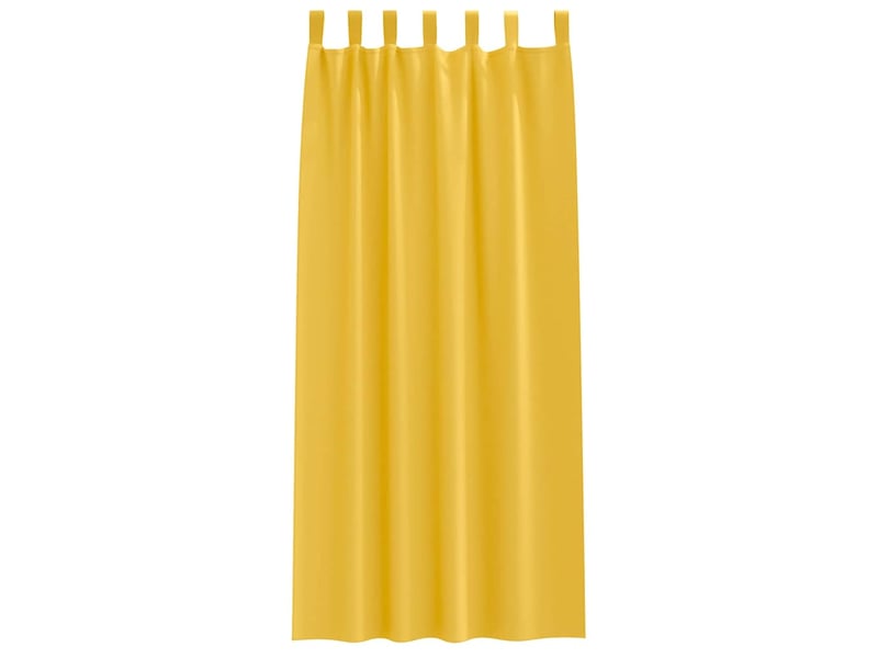  Lot de 2 rideaux occultants, rideaux black-out avec anneaux jaune moutarde polyester cf44673  - Conforama D