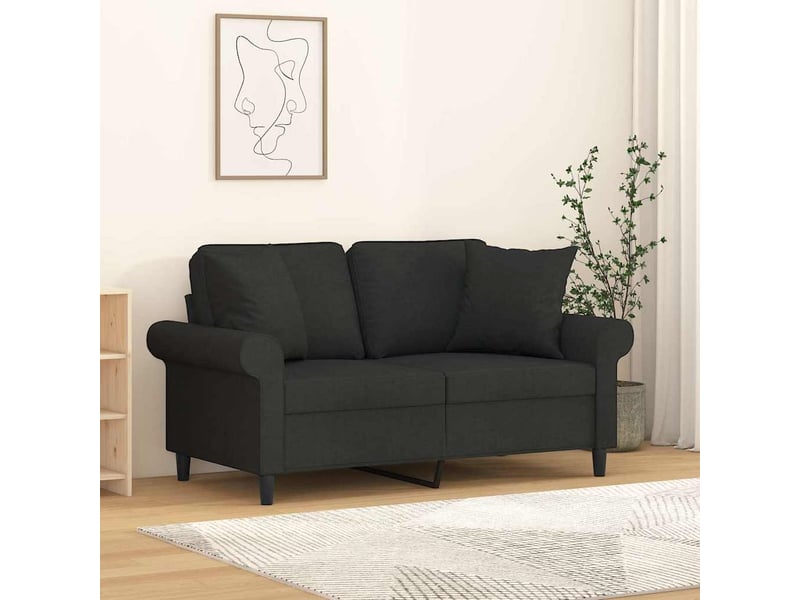  Lot de 2 coussins décoratifs noir 40x40 cm tissu cf60880  - Conforama B