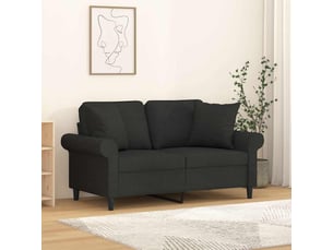 Lot de 2 coussins décoratifs noir 40x40 cm tissu cf60880