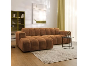 Canapé d'angle gauche fixe MASSENO 3 places Tissu LUMO 35