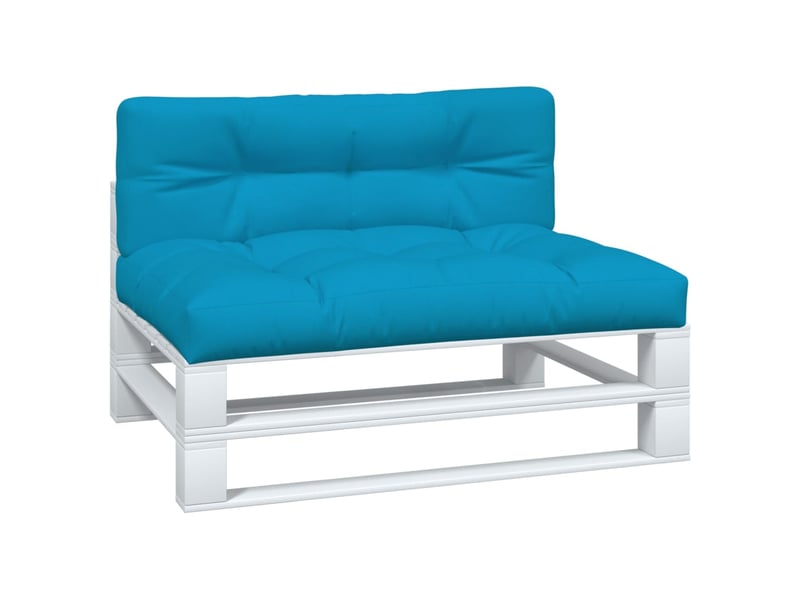  Lot de 2 coussins de palette, coussins de canapé bleu tissu cf59515  - Conforama C