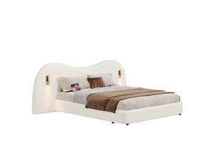 Lit coffre 180x200 cm COVREO    coloris blanc