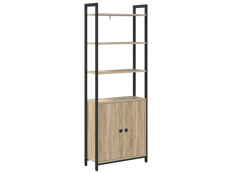 Bibliothèque 6 niveaux, armoire à livres 60 x 24 x 161 cm bois d'ingénierie shl3513 - Conforama A