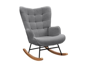 Fauteuil fixe ROSAHQNDA Tissu bouclette gris vendu A l'unité