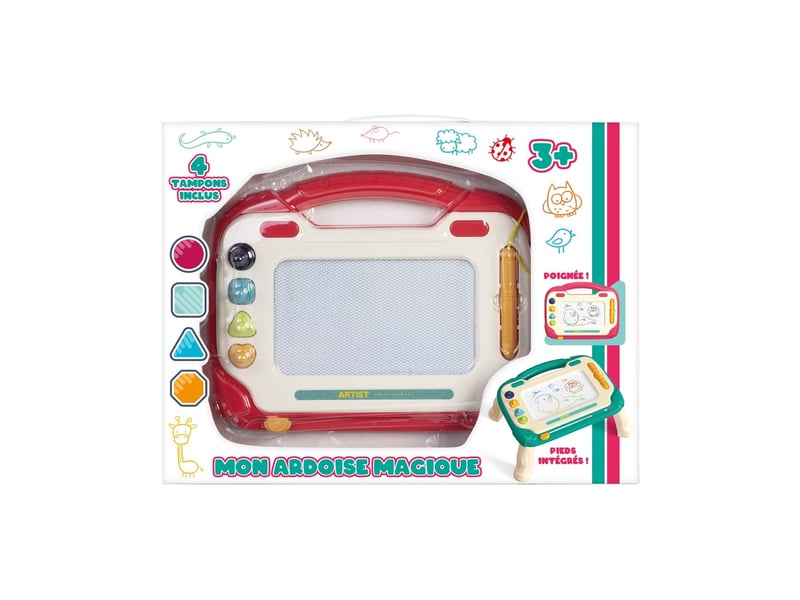  Ardoise magique sur pied avec stylet, 4 tampons, 3 ans et plus A2602490 - Conforama B