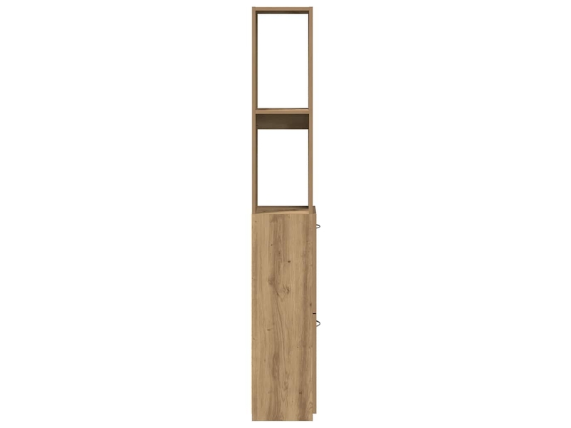  Armoire de salle de bain, meuble de rangement chêne artisanal 25x25x170 cm  - Conforama E